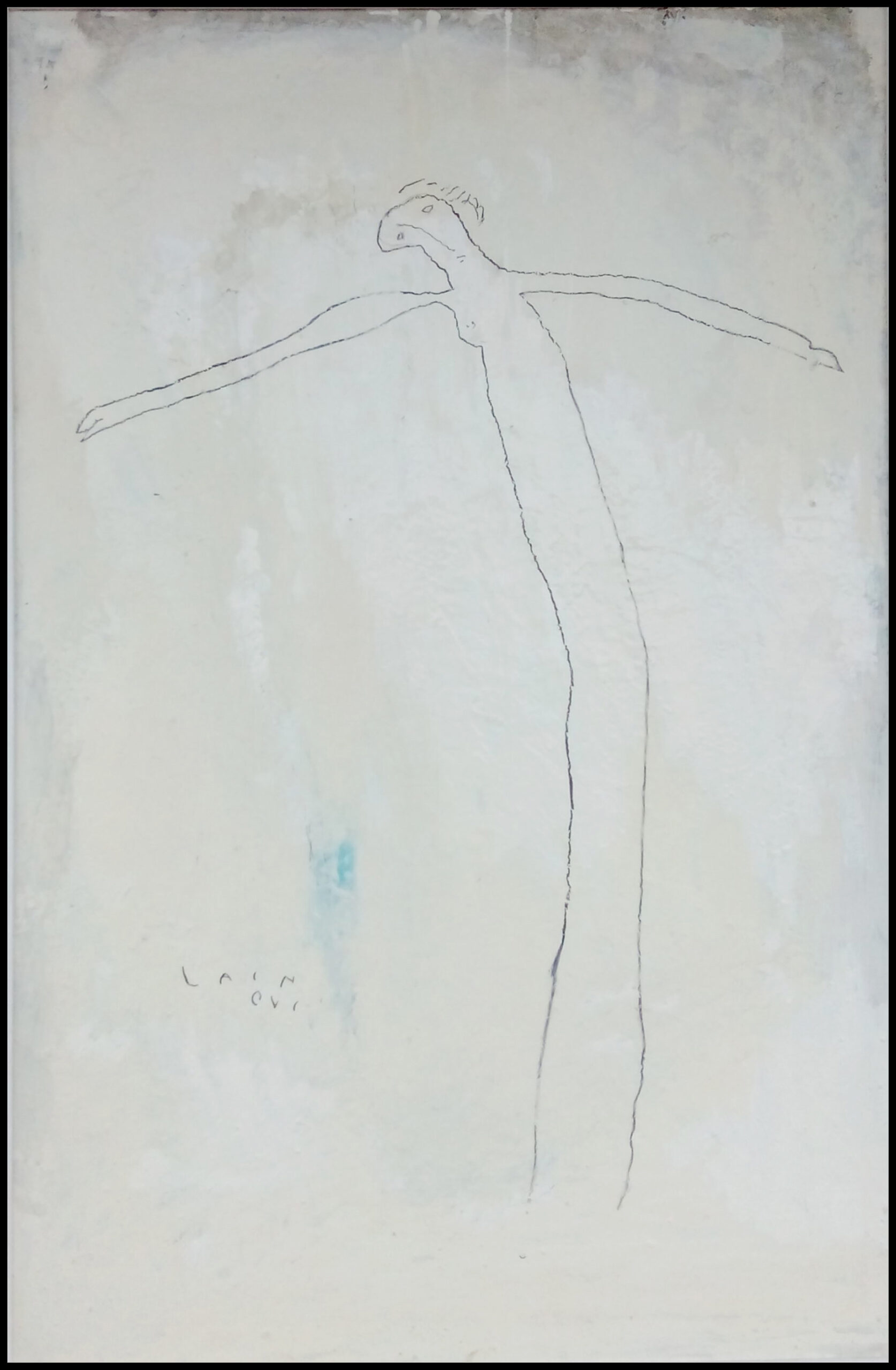 Bez naziva (Figura raspece), Ulje na lesonitu, 69 x 100