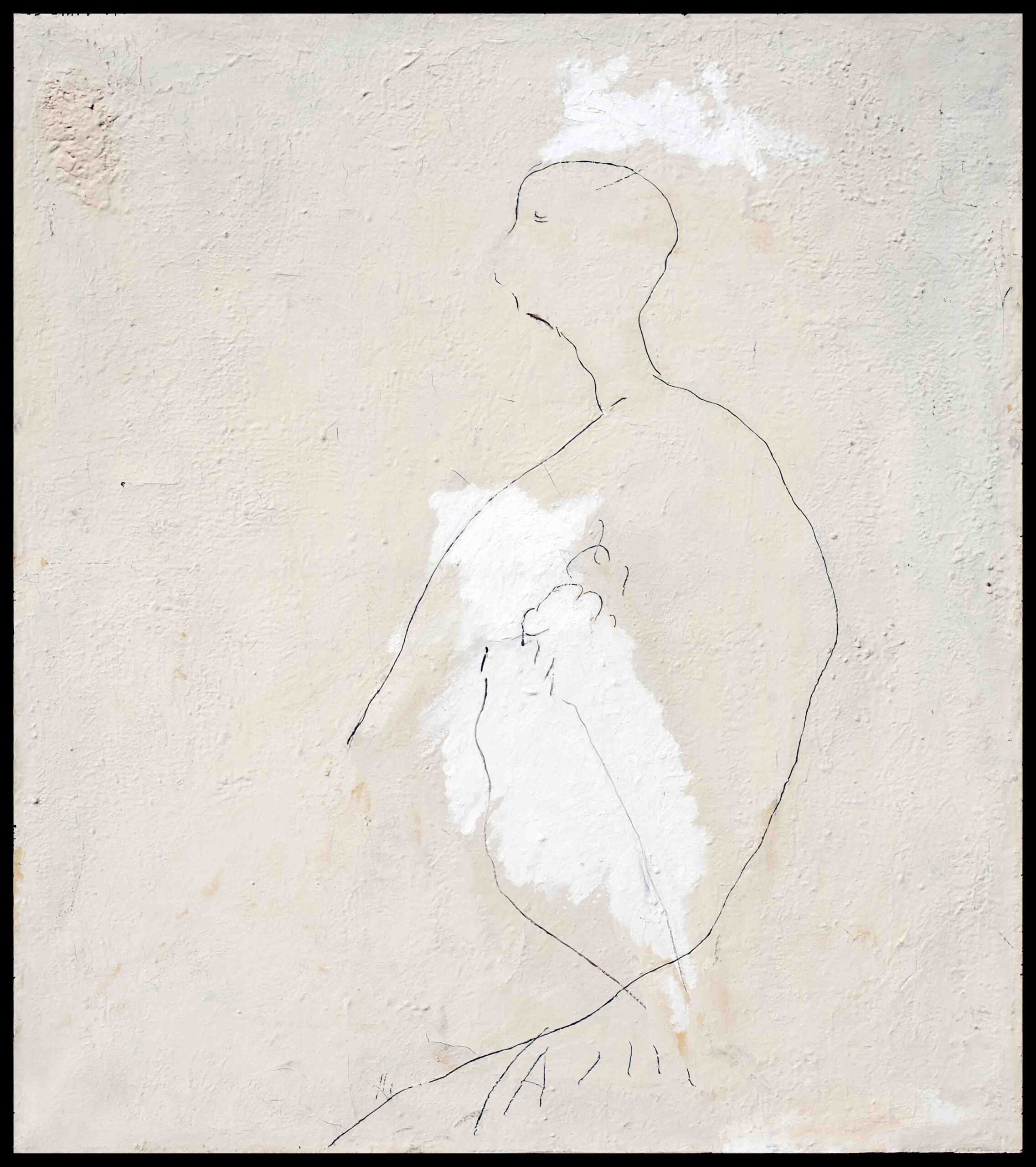 Bez naziva (Profil torzo), Ulje na platnu, 98 x 111