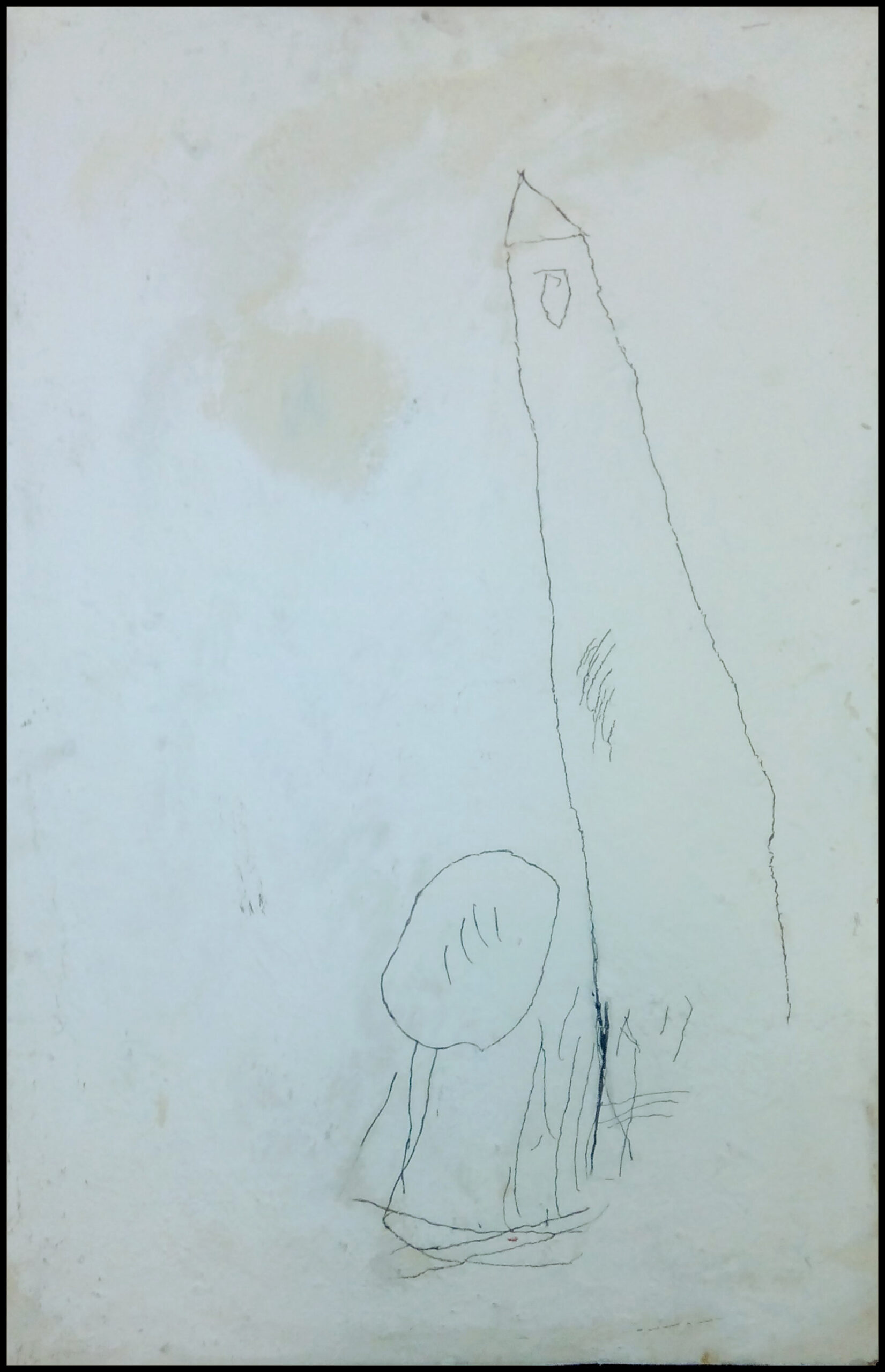 Bez naziva (Sahat-kula), Ulje na lesonitu, 61 x 94