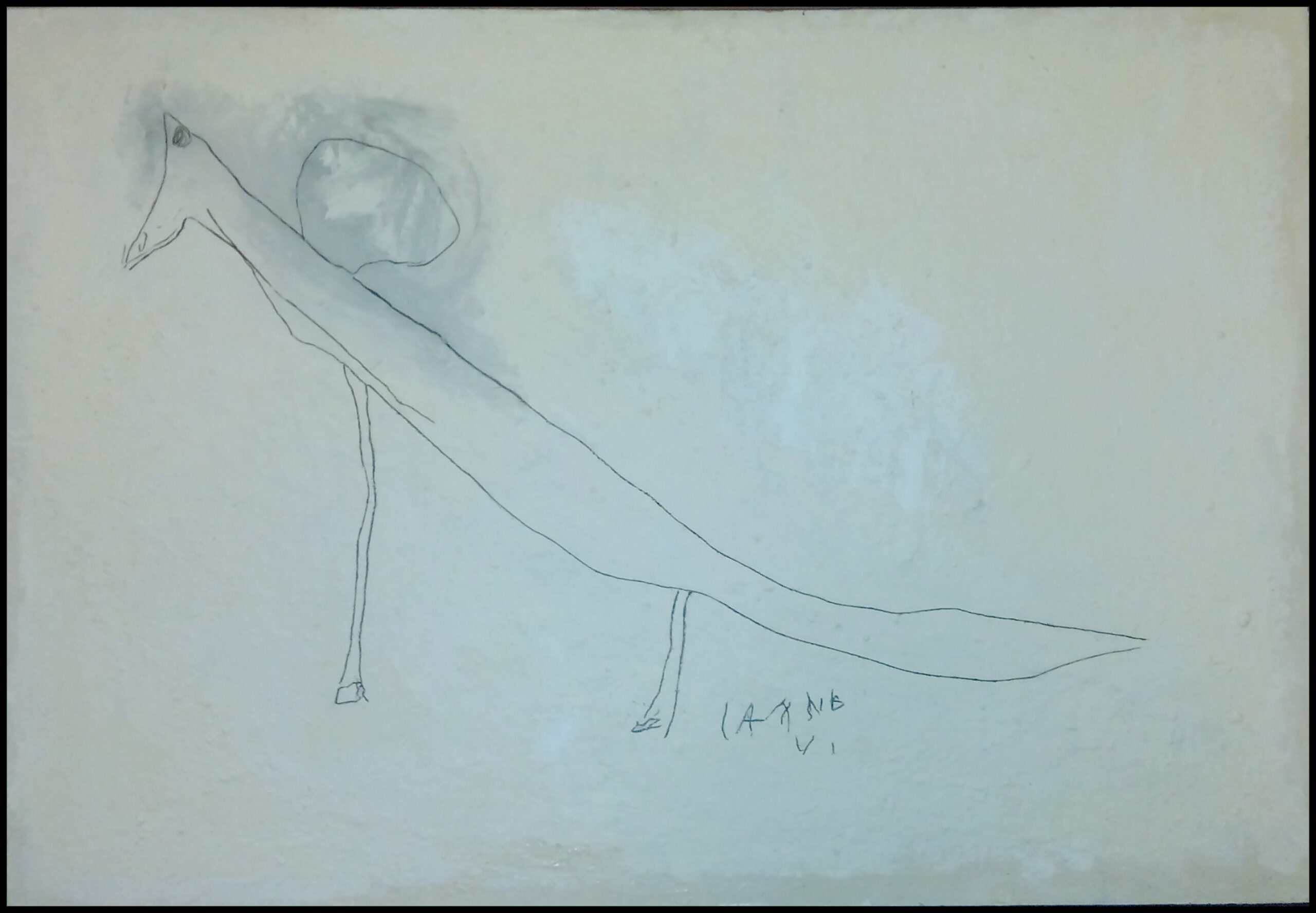 Pejzaz (Konj sa mesecom) ´98, Ulje na lesonitu, 90 x 62